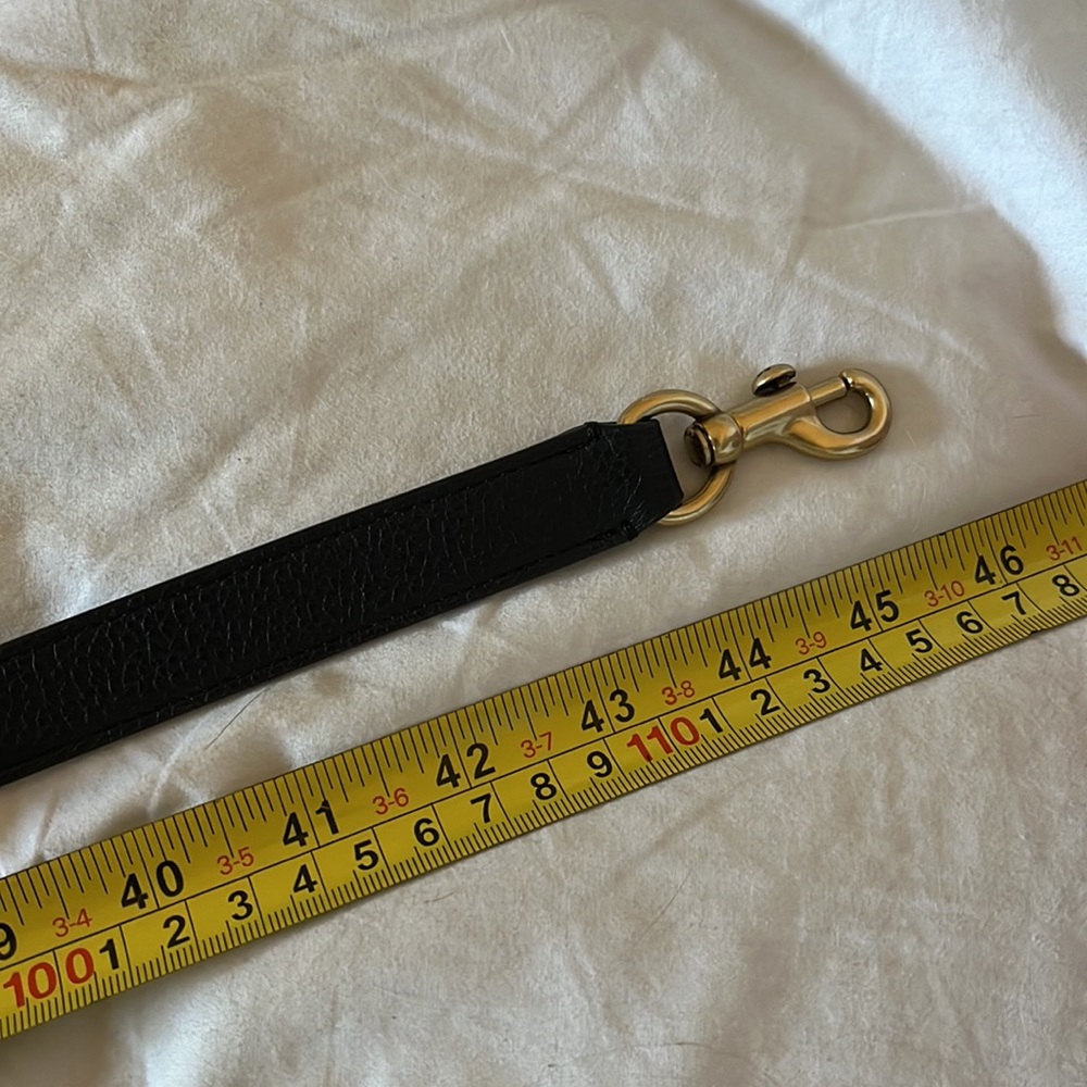 Coach Black Leather Bag Strap with Gold Hardware - Picture 4 of 4